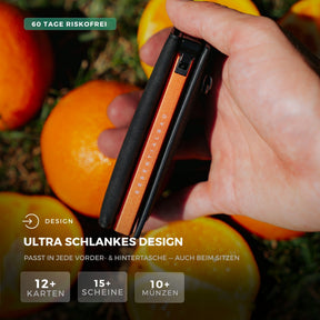 Smart Wallet 3.0 Limited Orange – ultra schlankes Design in der Hand