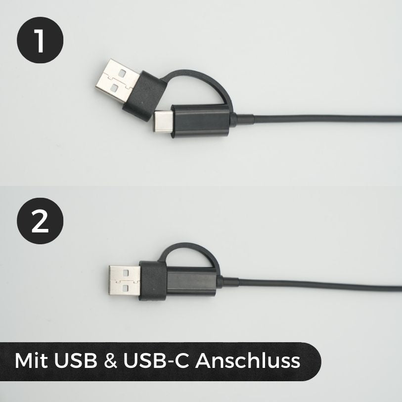 Ladekabel mit USB-A und USB-C Anschluss