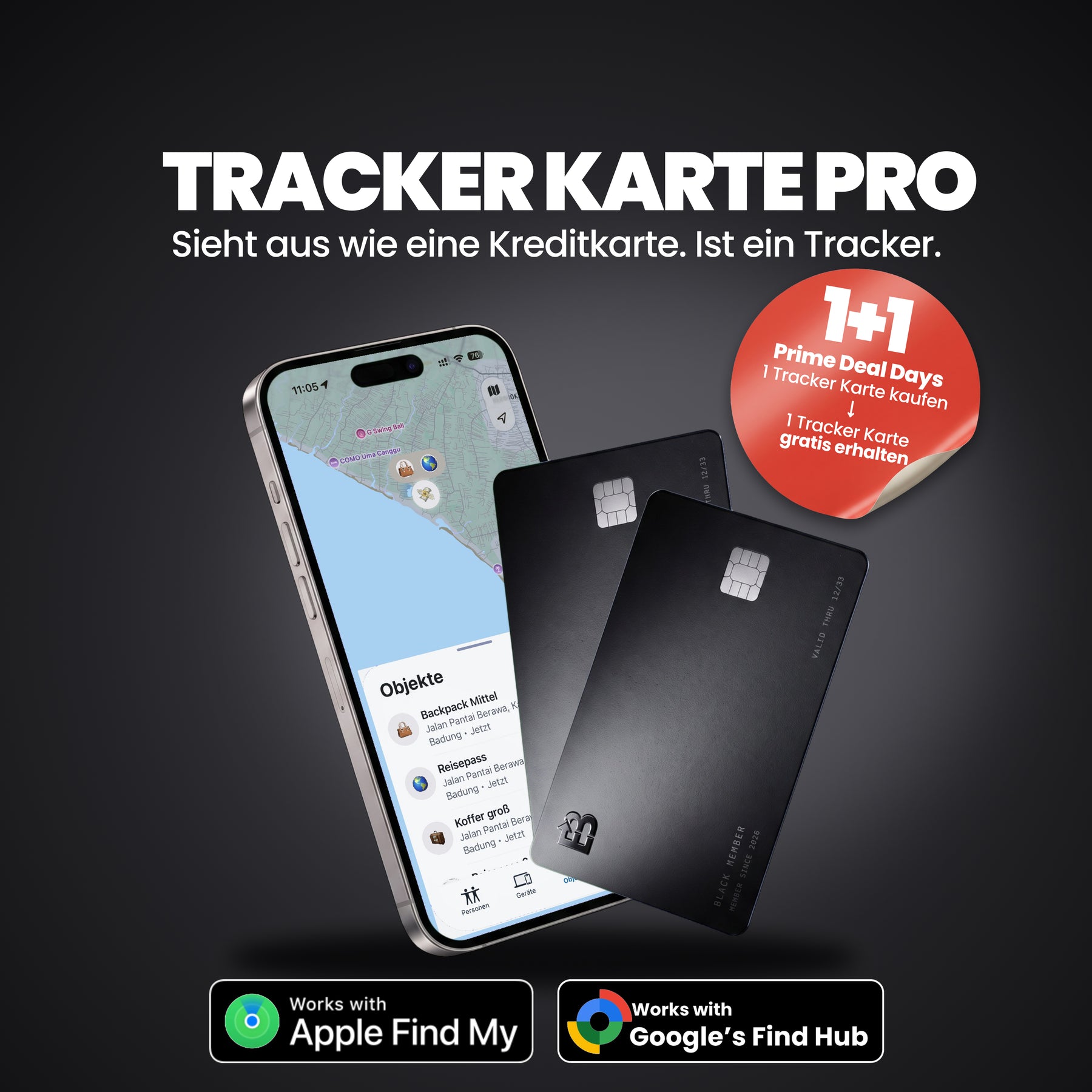 Tracker Karte Pro Apple & Android