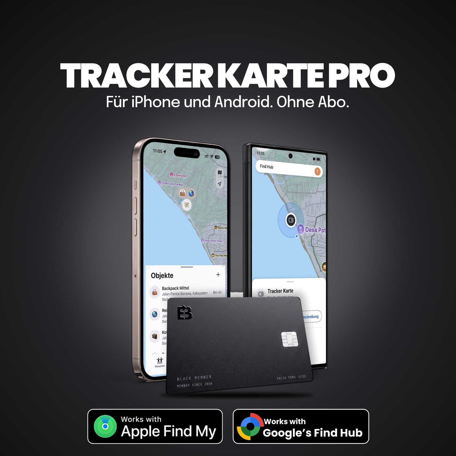 Tracker Card 3.0 Apple and Android