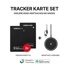 Tracker Karte Set – 2× Tracker Karte 3.0 und induktives Ladekabel